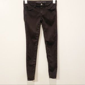 AEO Dark Green Super Stretch Jeggings